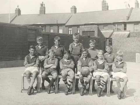 The 1955 rugby team.