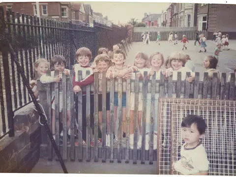 In the yard, 1983/4.
