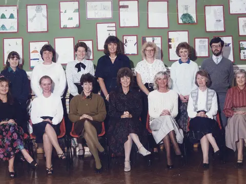 Staff, sometime in the 1980s.